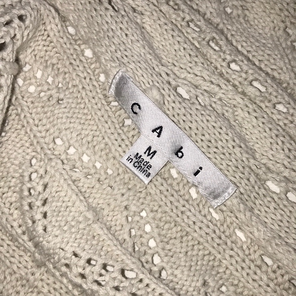 SOLD! CAbi Crochet Knit Circle Cardigan - Picture 6 of 6
